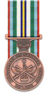 Anniversary of National Service 1951-1972 Medal