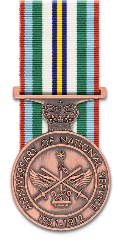 Anniversary of National Service 1951-1972 Medal