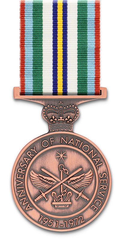 Anniversary of National Service 1951-1972 Medal