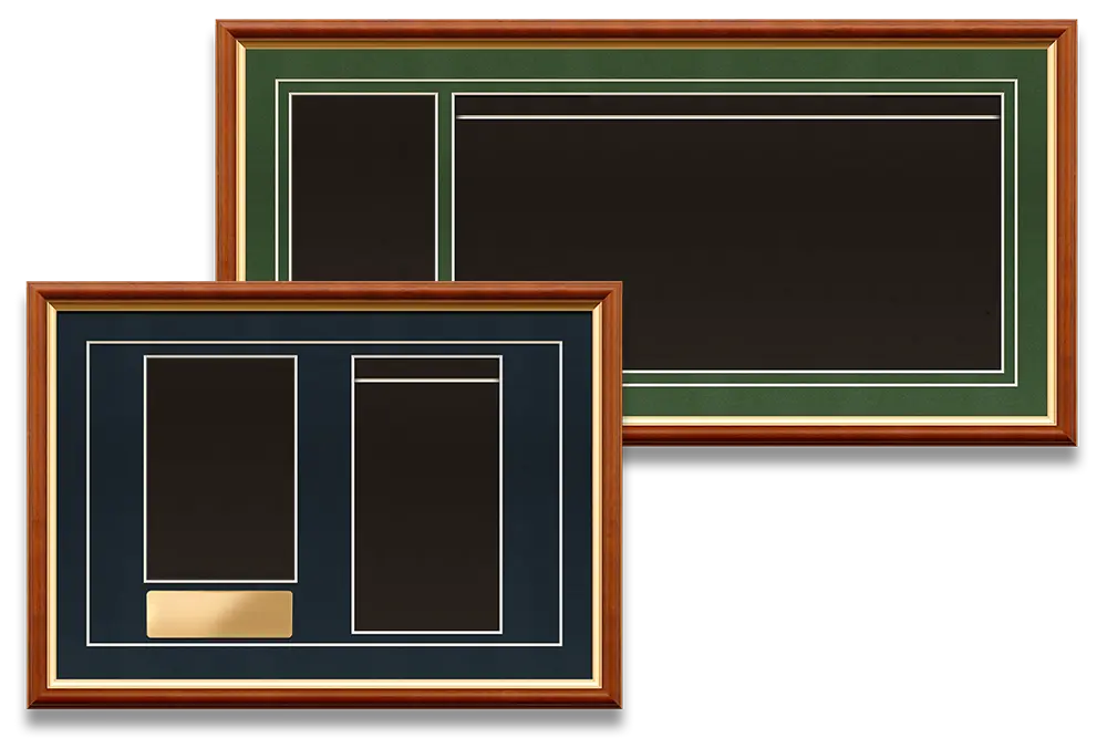 Timber medal display frame with court mounted medals